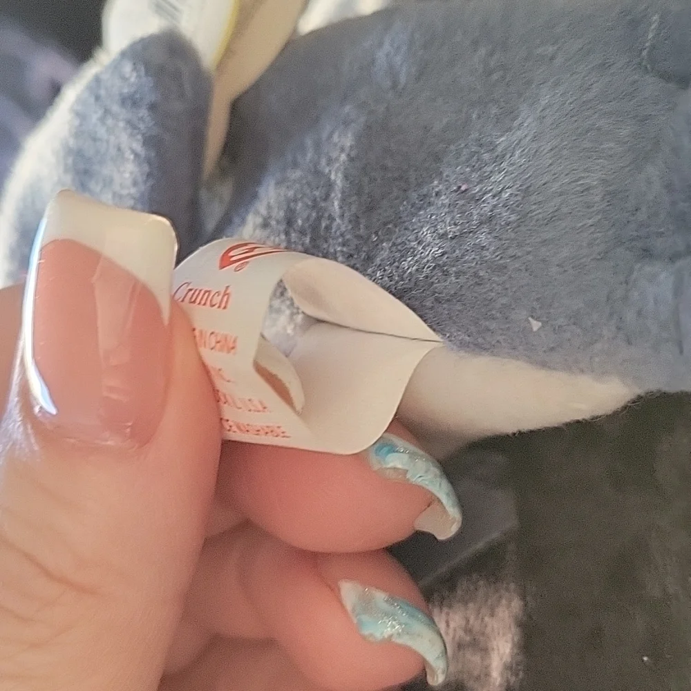 TY 1996 Crunch the shark beanie baby - Picture 9 of 10